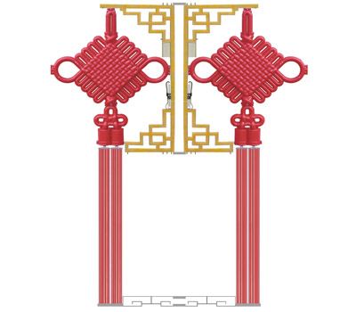 大M型發(fā)光支架中國結(jié)燈